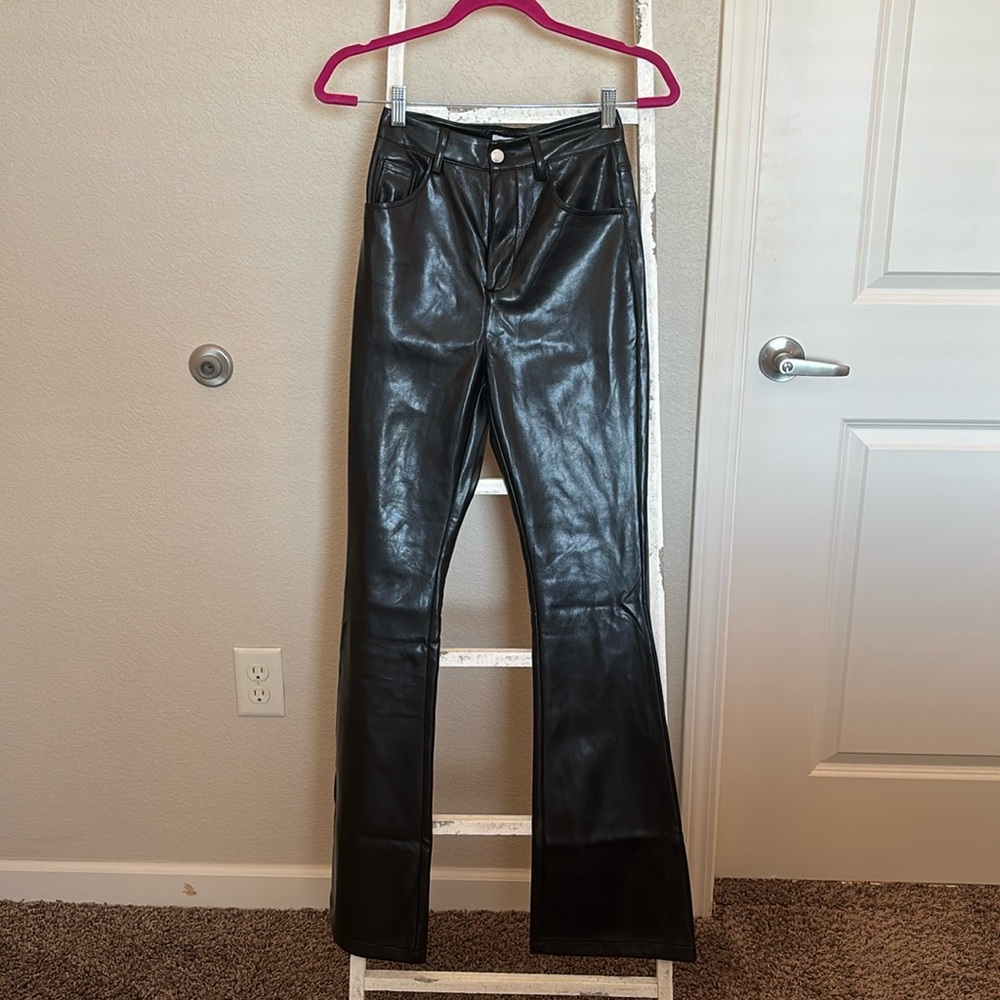 NWOT Leather Bootcut Pants